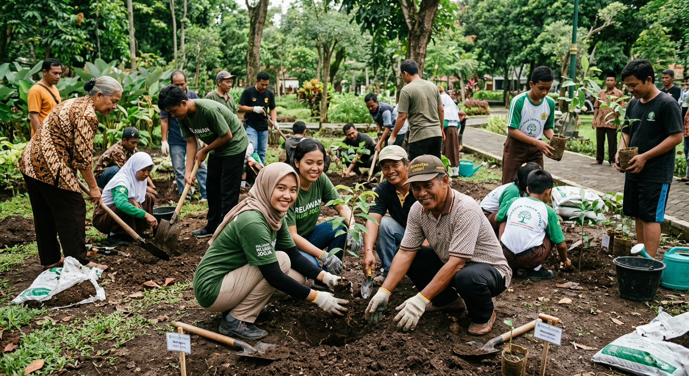 Penanaman Pohon Bersama Komunitas LIVESGP 2D Hijau